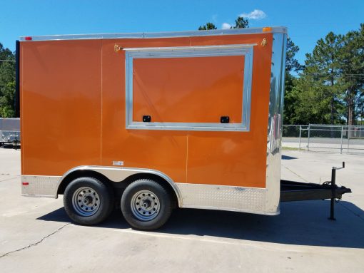 8.5x12 TA Trailer - Orange, Electrical, Finished Interior, Additional Options