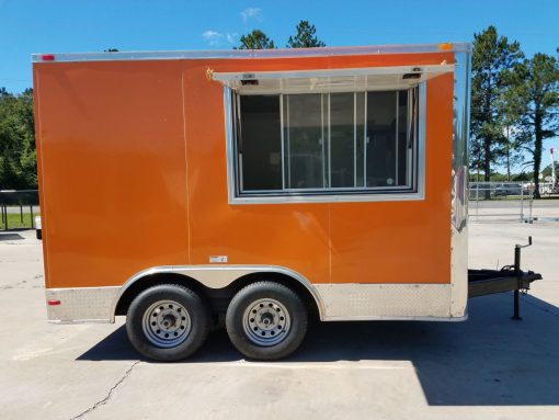 8.5x12 TA Trailer - Orange, Electrical, Finished Interior, Additional Options