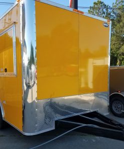 8.5x12 TA Trailer - Yellow, 5K Axles, Extra Height, Concession, Additional Options