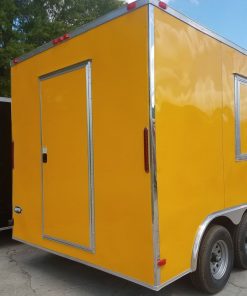 8.5x12 TA Trailer - Yellow, 5K Axles, Extra Height, Concession, Additional Options
