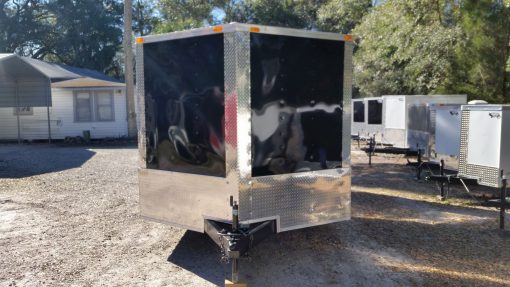 8.5x14 TA Trailer - Black, Ramp, Side Door