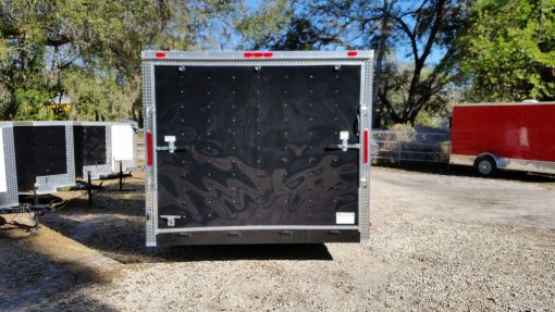 8.5x14 TA Trailer - Black, Ramp, Side Door