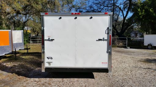 8.5x14 TA Trailer - White, Ramp, Side Door