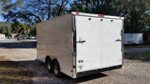 8.5x14 TA Trailer - White, Ramp, Side Door