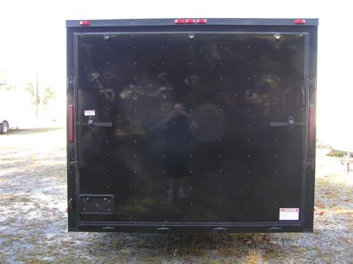 8.5x18 TA Trailer - Black, Ramp, Side Door, Blackout