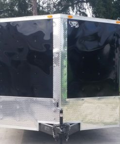 8.5x18 TA Trailer - Black, Ramp, Side Door