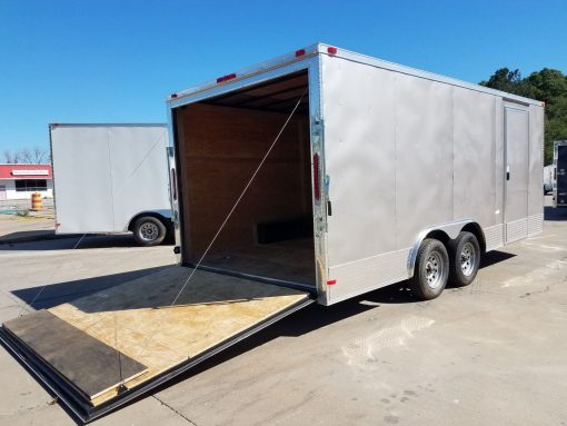 8.5x18 TA Trailer - Champagne, Ramp, Side Door, Extended Tongue, ATP Wrap, LED Lighting