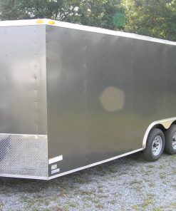 8.5x18 TA Trailer - Charcoal Gray, Ramp, Side Door