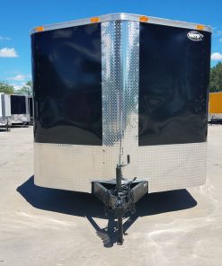 8.5x20 TA Trailer - Black, Ramp, Rounded V-Nose, Spare Mount with Spare