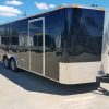 8.5x20 TA Trailer - Black, Ramp, Rounded V-Nose, Spare Mount with Spare