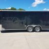 8.5x20 TA Trailer - Black, Ramp, Rounded V-Nose, Spare Mount with Spare