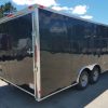 8.5x20 TA Trailer - Black, Ramp, Rounded V-Nose, Spare Mount with Spare
