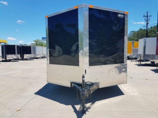 8.5x20 TA Trailer - Black, Ramp, Two Side Doors