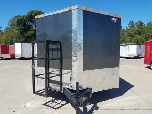 8.5x20 TA Trailer - Charcoal, Concession, Porch, AC, and More