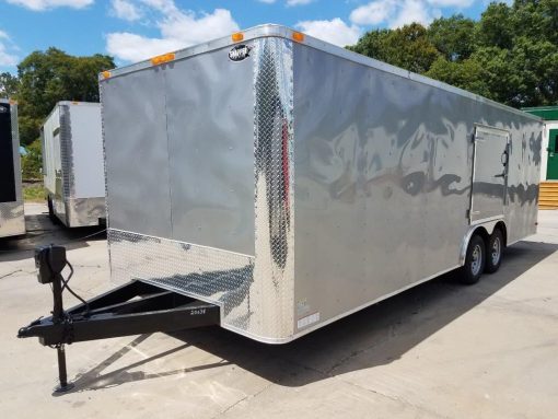 8.5x20 TA Trailer - Silver Frost, flat Front, Electric, Escape Door