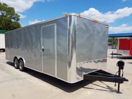 8.5x20 TA Trailer - Silver Frost, flat Front, Electric, Escape Door