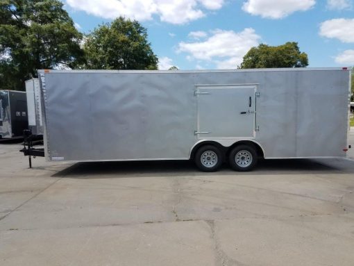 8.5x20 TA Trailer - Silver Frost, flat Front, Electric, Escape Door