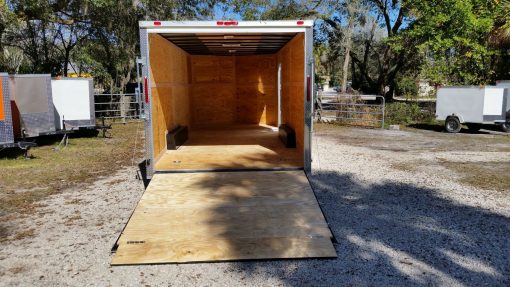 8.5x20 TA Trailer - White, Ramp, Side Door, Extra Height, ATP Wrap