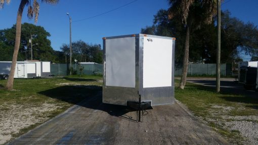 8.5x20 TA Trailer - White, Ramp, Side Door, Extra Height