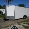8.5x20 TA Trailer - White, Ramp, Side Door, Extra Height