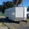 8.5x20 TA Trailer - White, Ramp, Side Door, Extra Height