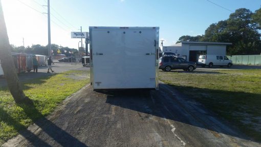 8.5x20 TA Trailer - White, Ramp, Side Door, Extra Height