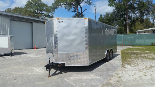 8.5x20 TA Trailer - Silver Frost, Ramp, Side Door, 5K Axles