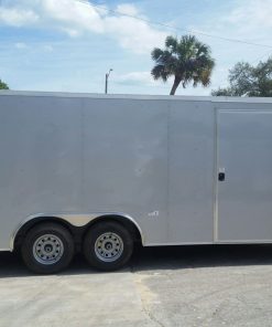 8.5x20 TA Trailer - Silver Frost, Ramp, Side Door, 5K Axles