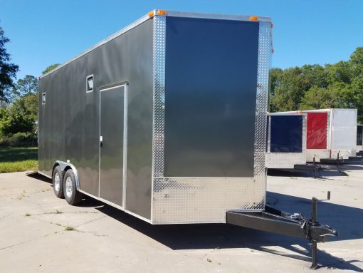 8.5x20 TA Trailer - Charcoal, Ramp, 7K Axles, Extra Height, Electrical, AC, Additional Options