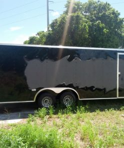 8.5x24 TA Trailer - Black, Ramp, Side Door