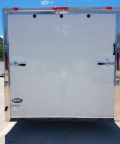 8.5x24 TA Trailer - White, Ramp, Side Door, Extra Height