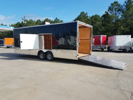 8.5x24 TA Trailer - Black, Ramp, Side Door, 5K Axles, Extra Height, Customizations