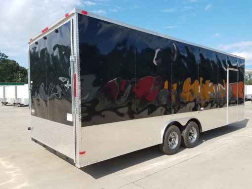 8.5x24 TA Trailer - Black, Ramp, Side Door, 5K Axles, Extra Height, Customizations