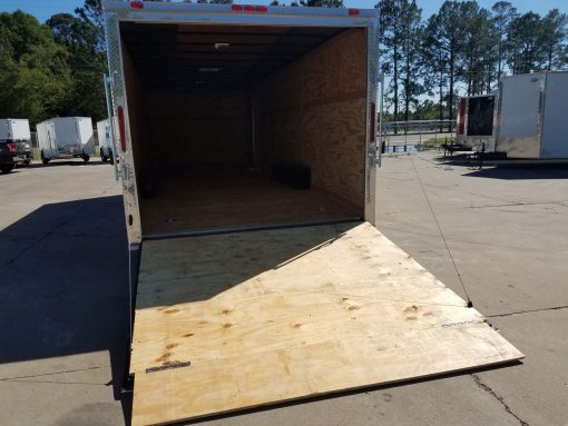 8.5x24 TA Trailer - Blue, Ramp, Side Door, 5K Axles