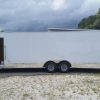 8.5x24 TA Trailer - White, Ramp, Side Door, 5K Axles, Extra Height, Extra Roof Vent
