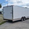 8.5x24 TA Trailer - White, Ramp, Side Door, 5K Axles, Extra Height, Extra Roof Vent