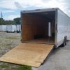 8.5x24 TA Trailer - White, Ramp, Side Door, 5K Axles, Extra Height, Extra Roof Vent