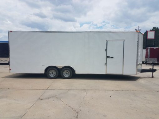 8.5x24 TA Trailer - White, Ramp, Extra Height, E-Track, Extended Tongue, Additional Options