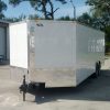 8.5x24 TA Trailer - White, Ramp, Side Door, 5K Axles
