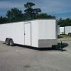 8.5x24 TA Trailer - White, Ramp, Side Door, 5K Axles