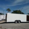 8.5x24 TA Trailer - White, Ramp, Side Door, 5K Axles