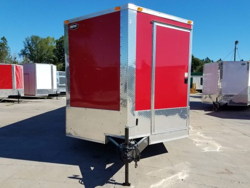8.5x28 TA Trailer - Red, Concession Doors, AC, Electrical, Many Options