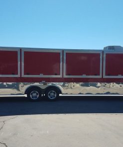 8.5x28 TA Trailer - Red, Concession Doors, AC, Electrical, Many Options