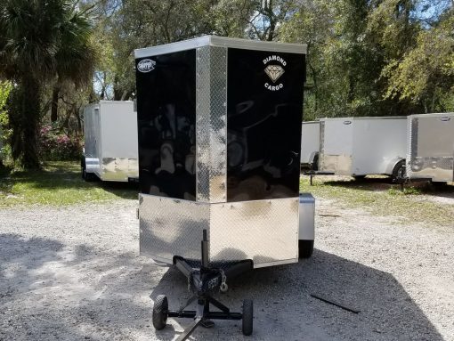 Diamond Cargo 5x8 SA Trailer - Black, Ramp, Side Door, Extra Height - Image 16