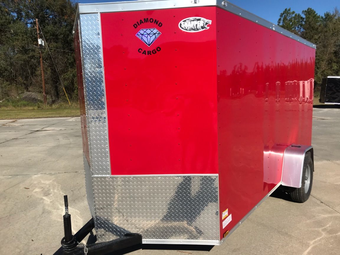 Diamond Cargo 6x12 SA Trailer - Red, Ramp, Side Door, Extra Height - Image 3