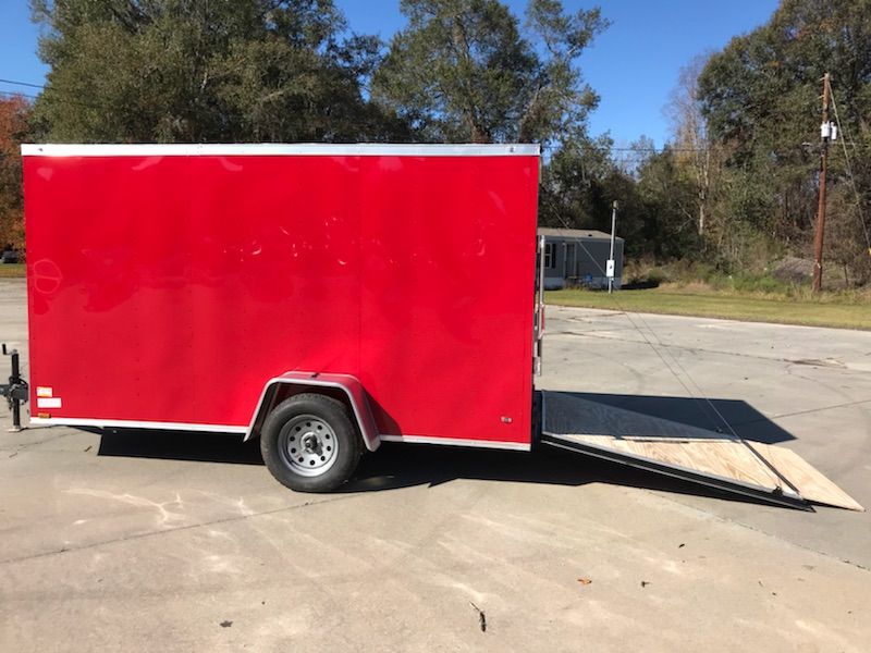 Diamond Cargo 6x12 SA Trailer - Red, Ramp, Side Door, Extra Height - Image 4