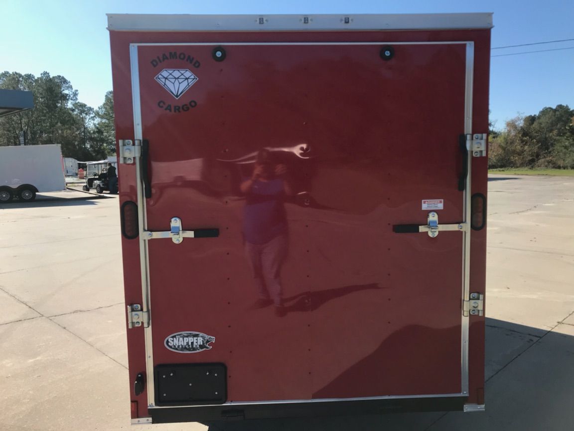 Diamond Cargo 6x12 SA Trailer - Red, Ramp, Side Door, Extra Height - Image 9