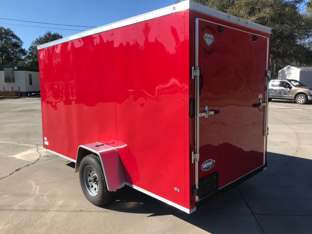Diamond Cargo 6x12 SA Trailer - Red, Ramp, Side Door, Extra Height - Image 7