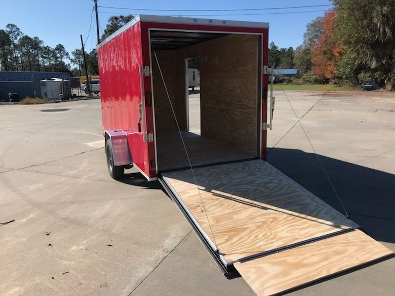 Diamond Cargo 6x12 SA Trailer - Red, Ramp, Side Door, Extra Height - Image 6