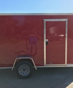 Diamond Cargo 6x12 SA Trailer - Red, Ramp, Side Door, Extra Height